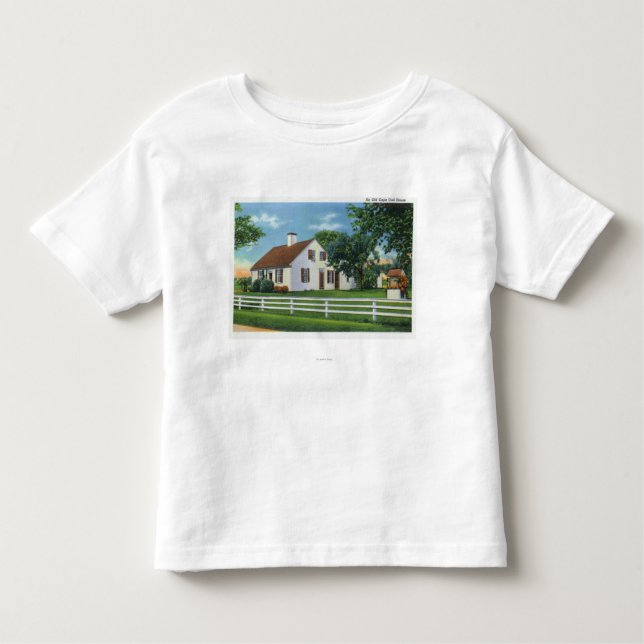 Camiseta De Bebé Vista de un viejo hogar de Cape Cod (Anverso)