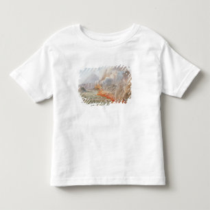 Camiseta De Bebé Vista de una erupción del monte Vesubio que