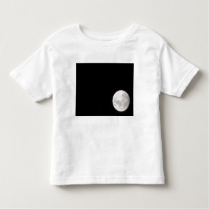 Camiseta De Bebé Vista de una luna llena, también muestra Mars