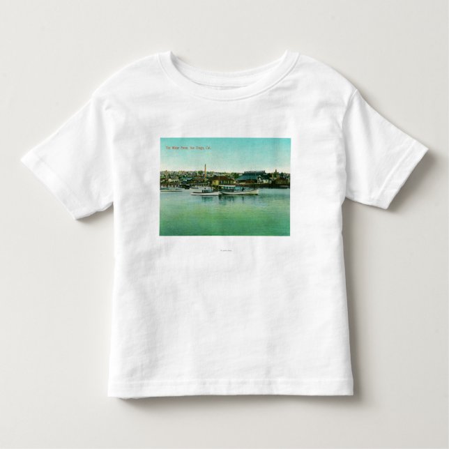 Camiseta De Bebé Vista del agua FrontSan Diego, CA (Anverso)