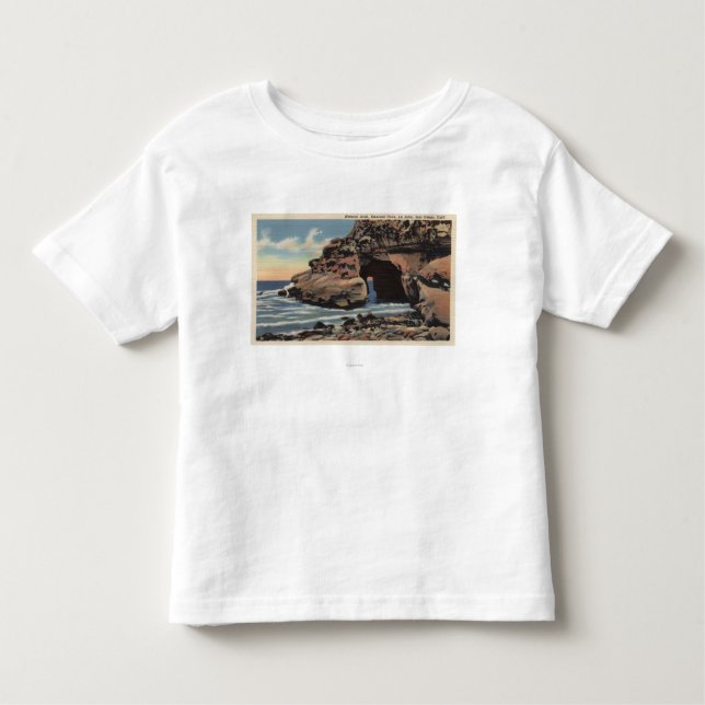 Camiseta De Bebé Vista del arco natural, ensenada esmeralda (Anverso)