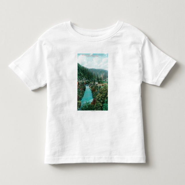 Camiseta De Bebé Vista del barranco del río Sacramento en el SP (Anverso)
