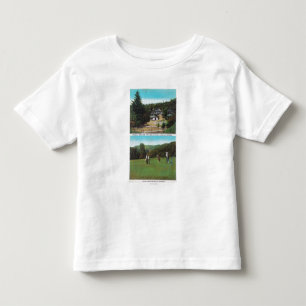 Camiseta De Bebé Vista del campo de golf, argumentos del croquet,