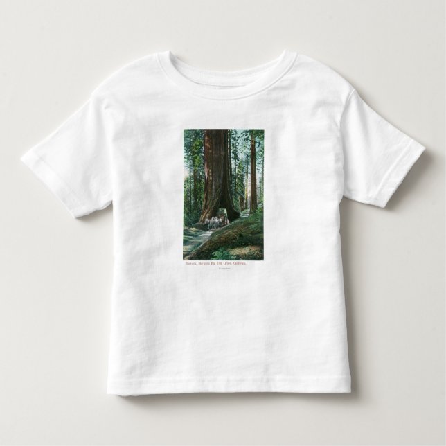 Camiseta De Bebé Vista del carro del caballo debajo del árbol de (Anverso)