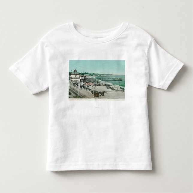 Camiseta De Bebé Vista del casino, de la playa, y del embarcadero (Anverso)