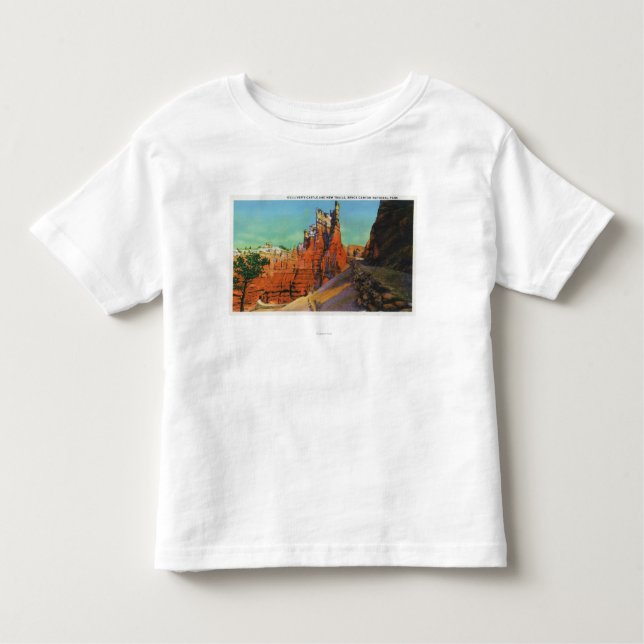 Camiseta De Bebé Vista del castillo y de los nuevos rastros de (Anverso)