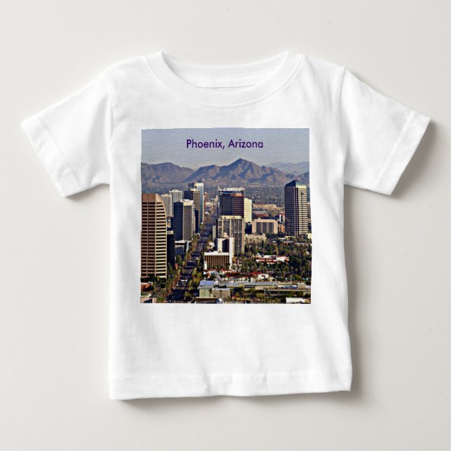 Camiseta De Bebé Vista del centro de Phoenix, Arizona (Anverso)
