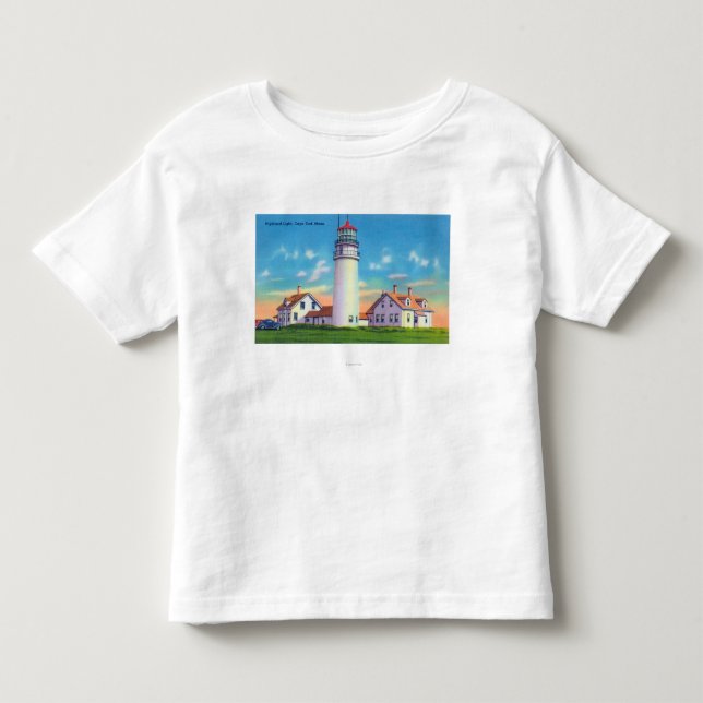 Camiseta De Bebé Vista del faro de la montaña (Anverso)