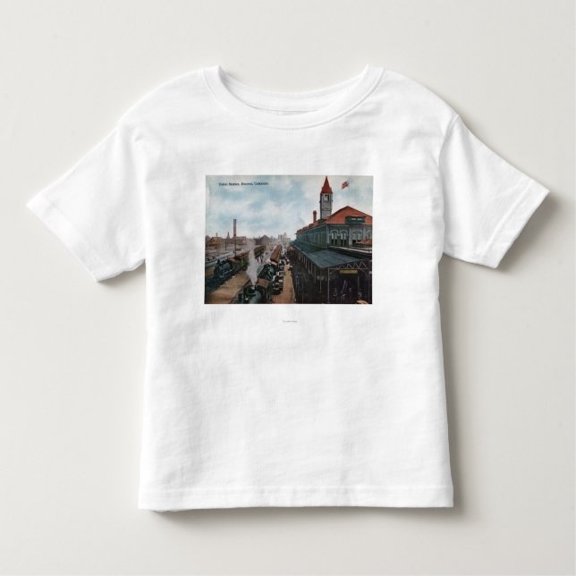 Camiseta De Bebé Vista del ferrocarril de la estación de la unión (Anverso)