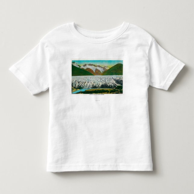 Camiseta De Bebé Vista del glaciar de la chaqueta de punto, cerca (Anverso)