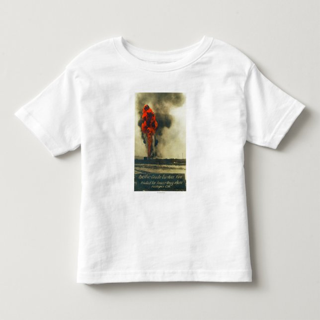 Camiseta De Bebé Vista del Gusher crudo pacífico FireFellows, CA (Anverso)