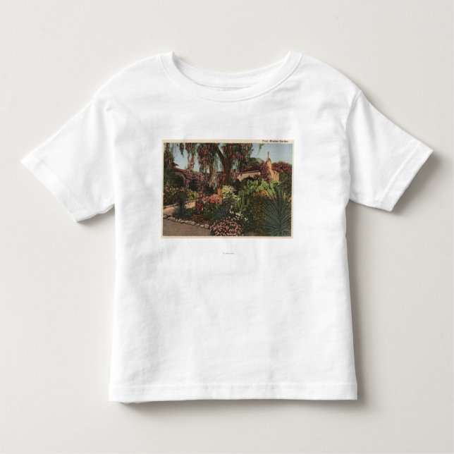 Camiseta De Bebé Vista del jardín delantero de la misión (Anverso)