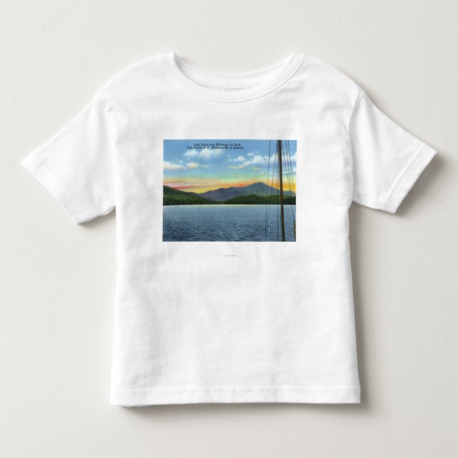 Camiseta De Bebé Vista del lago del muelle del mesón de Whiteface (Anverso)