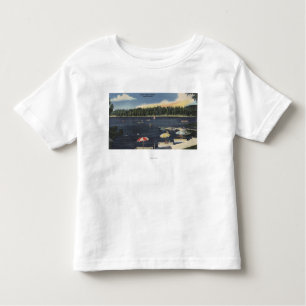 Camiseta De Bebé Vista del lago, orilla arbolada