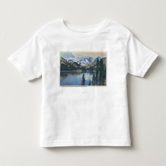 Camiseta De Bebé Vista del lago shadow, montañas de Sierra Nevada (Anverso)