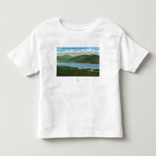 Camiseta De Bebé Vista del lago y de la montaña indios Nevado