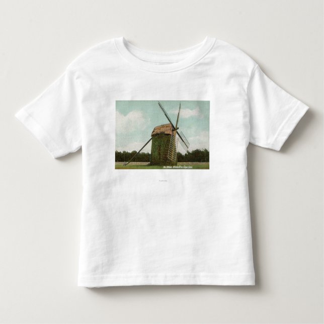 Camiseta De Bebé Vista del molino de viento más viejo en Cape Cod (Anverso)