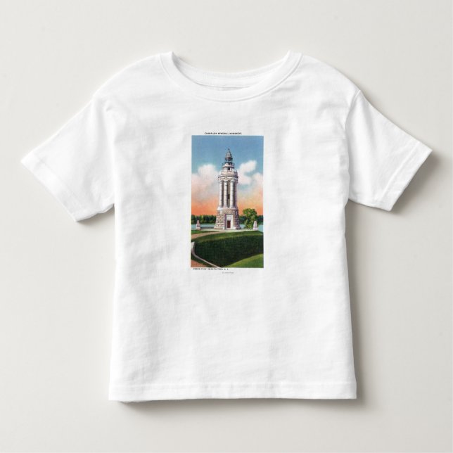 Camiseta De Bebé Vista del monumento del monumento de Champlain (Anverso)
