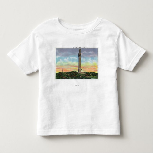 Camiseta De Bebé Vista del monumento del monumento del peregrino de (Anverso)