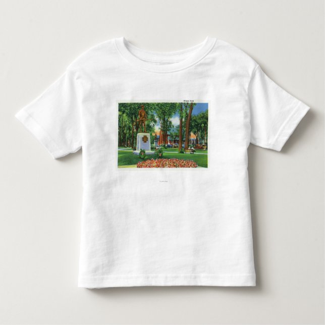 Camiseta De Bebé Vista del monumento en el parque de Wisner (Anverso)