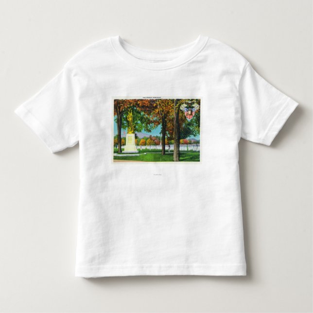 Camiseta De Bebé Vista del monumento francés, soldados adentro (Anverso)