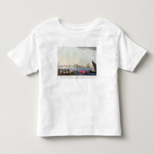 Camiseta De Bebé Vista del Neva, del puerto y del intercambio en