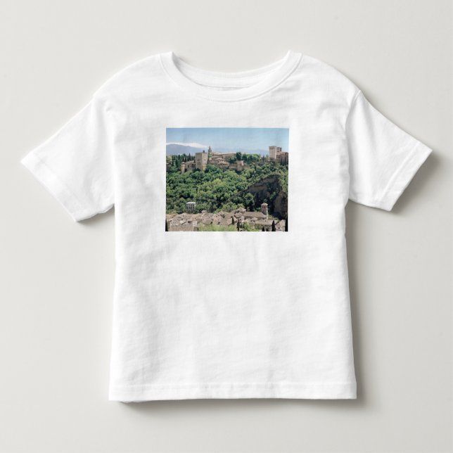 Camiseta De Bebé Vista del palacio de Alhambra (Anverso)