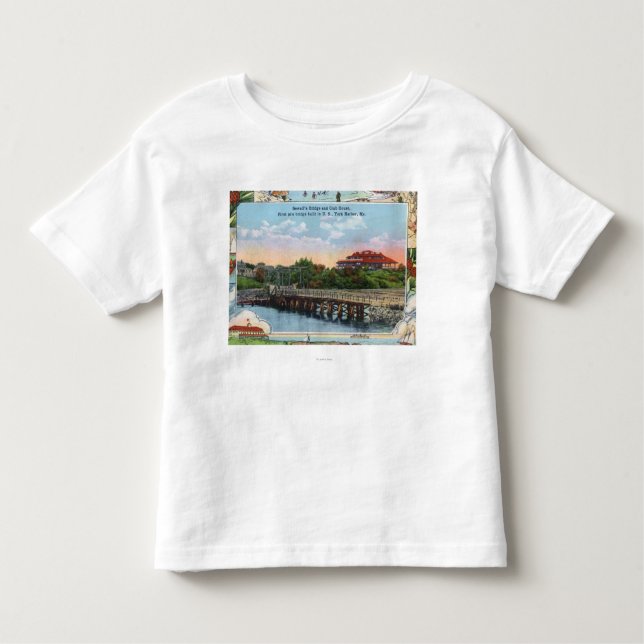 Camiseta De Bebé Vista del puente y del club de Sewall (Anverso)