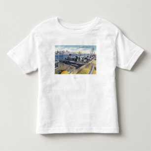Camiseta De Bebé Vista del puerto de Albany, SS Iroquois adentro