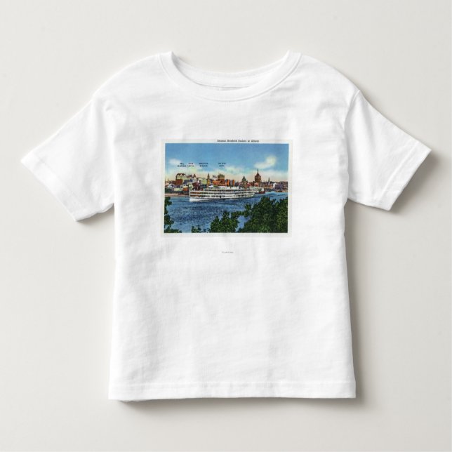 Camiseta De Bebé Vista del Steamer Hendrick Hudson (Anverso)