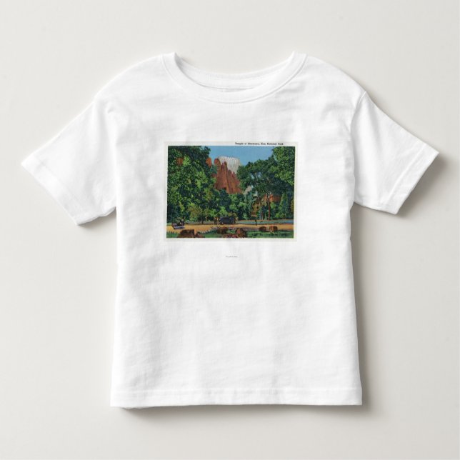 Camiseta De Bebé Vista del templo de Sinawava (Anverso)