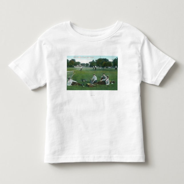 Camiseta De Bebé Vista del tenis GroundsChicago, IL de Lincoln Park (Anverso)