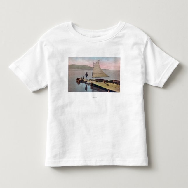 Camiseta De Bebé Vista del velero atracado en Utah LakeProvo, UT (Anverso)