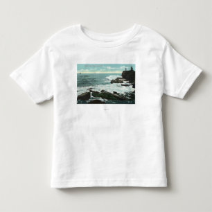 Camiseta De Bebé Vista escénica de la cabaña del cabo de la orill