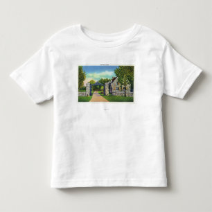 Camiseta De Bebé Vista exterior de la casa de campo de la entrada