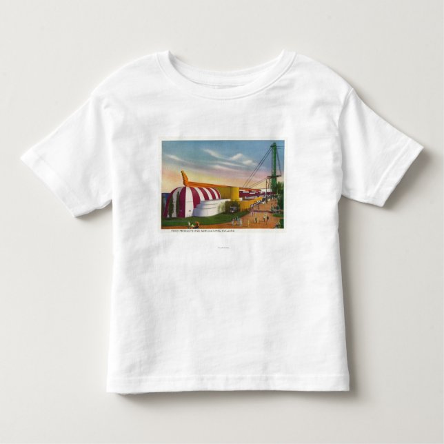Camiseta De Bebé Vista exterior de la comida y del edificio (Anverso)