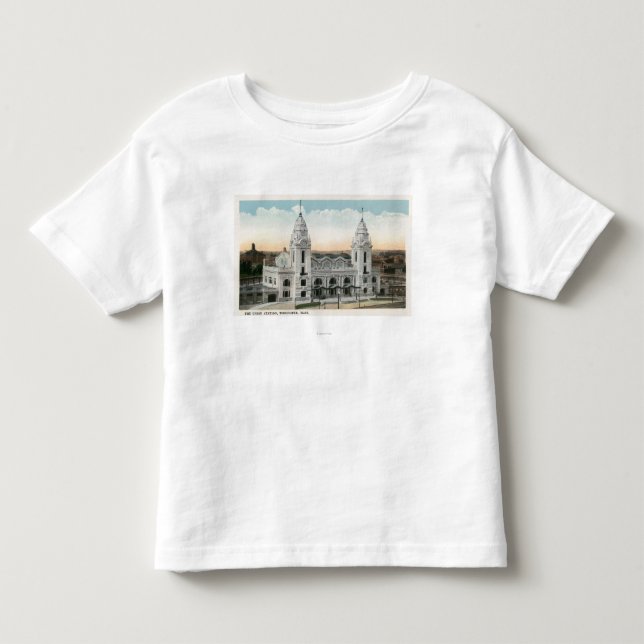 Camiseta De Bebé Vista exterior de la estación de la unión (Anverso)