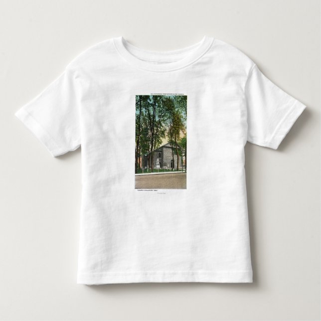 Camiseta De Bebé Vista exterior de la iglesia holandesa protestante (Anverso)