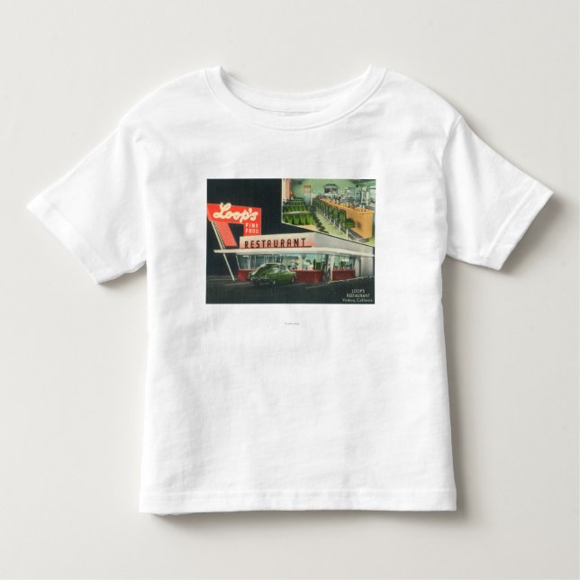 Camiseta De Bebé Vista exterior de RestaurantVentura del lazo, CA (Anverso)