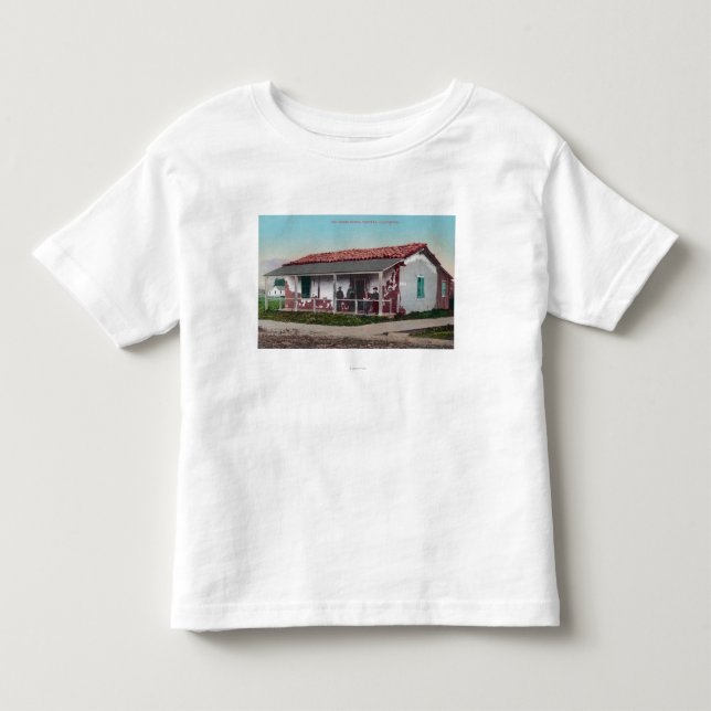 Camiseta De Bebé Vista exterior de un Adobe viejo HomeVentura, CA (Anverso)