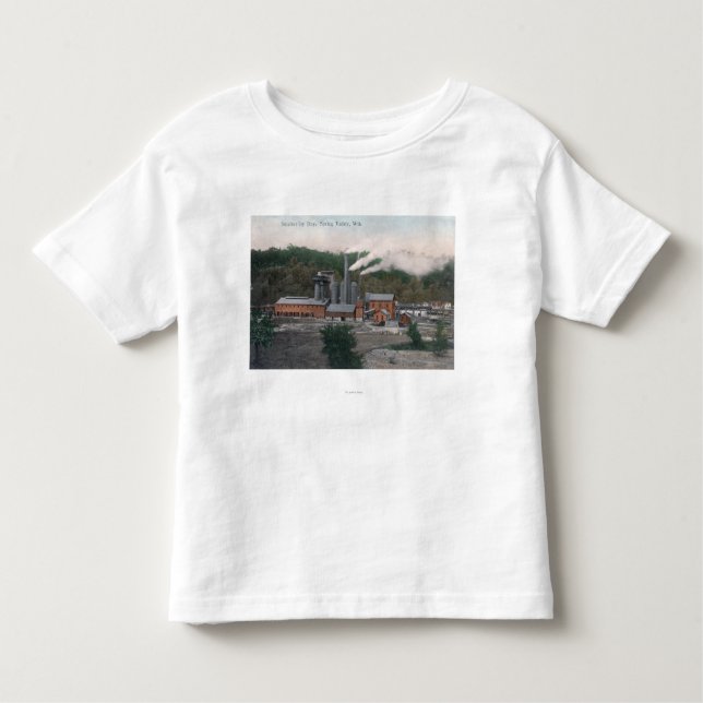 Camiseta De Bebé Vista exterior de una planta de fundición (Anverso)