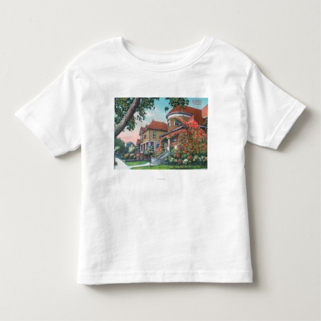 Camiseta De Bebé Vista exterior de una residencia típica (Anverso)