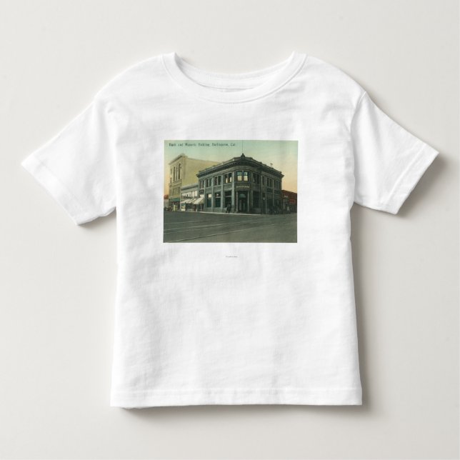 Camiseta De Bebé Vista exterior del banco y del templo masónico (Anverso)