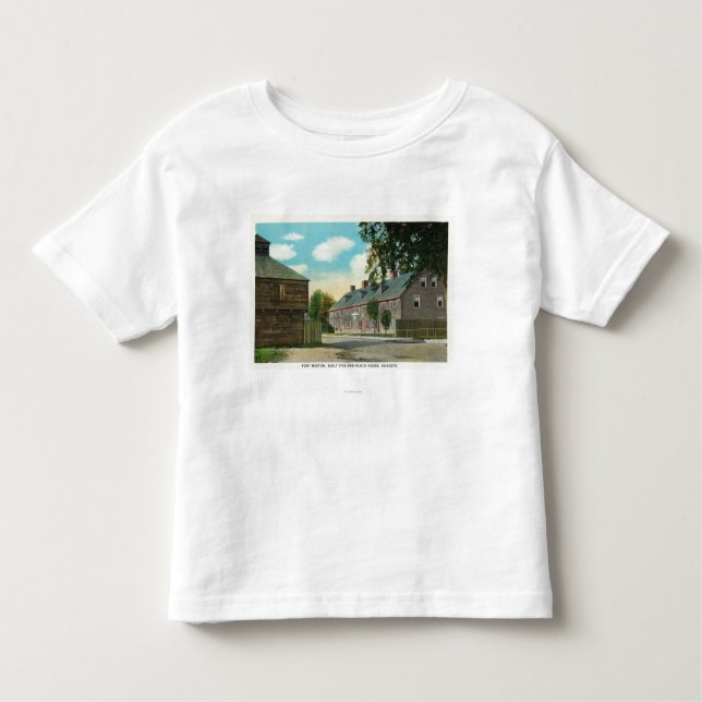 Camiseta De Bebé Vista exterior del fuerte Weston y de la casa de (Anverso)