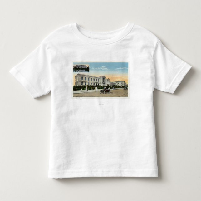 Camiseta De Bebé Vista exterior del museo de arte # 2 (Anverso)