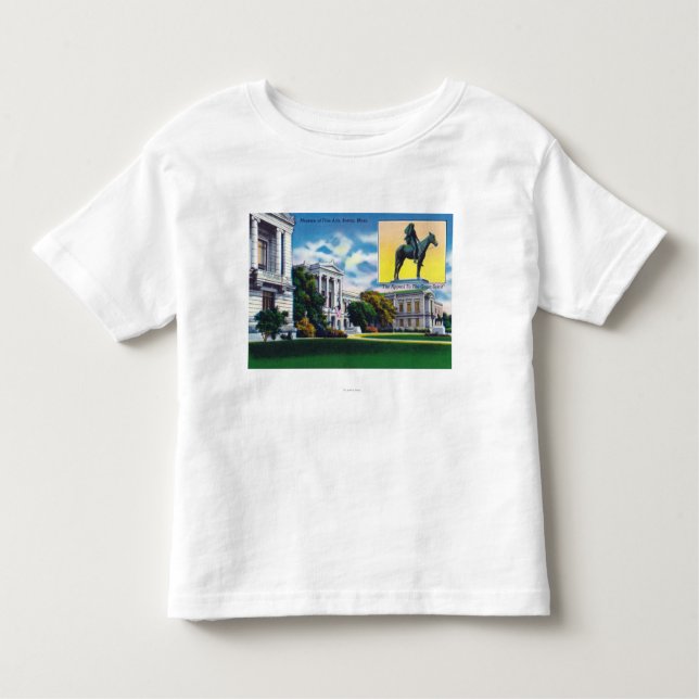Camiseta De Bebé Vista exterior del museo de Bellos Artes (Anverso)