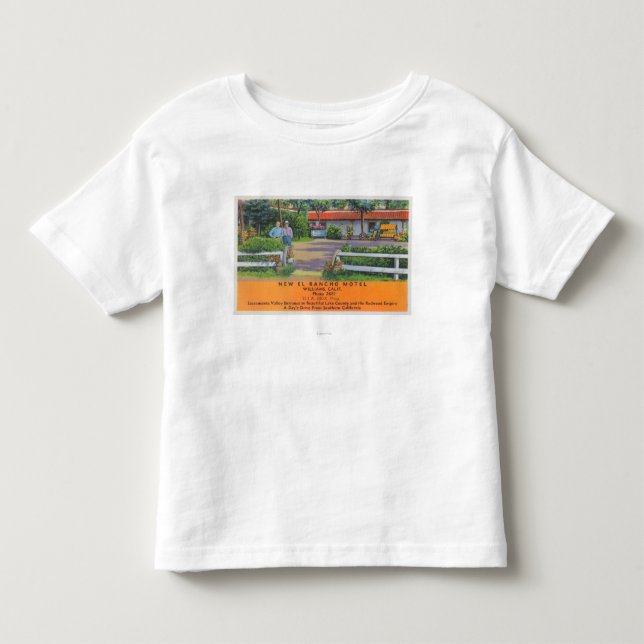 Camiseta De Bebé Vista exterior del nuevo motel del EL Rancho (Anverso)