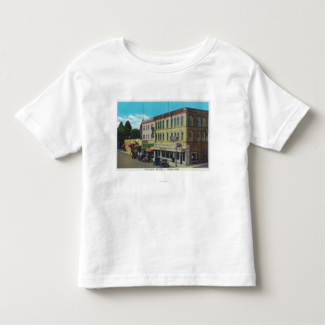Camiseta De Bebé Vista exterior del palacio HotelUkiah, CA (Anverso)