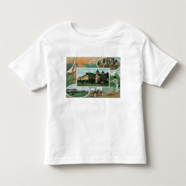 Camiseta De Bebé Vista exterior del sanatorio y de visiónes (Anverso)