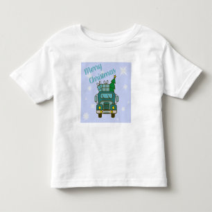 Camiseta De Bebé Vista frontal del camión Santa Feliz Navidad